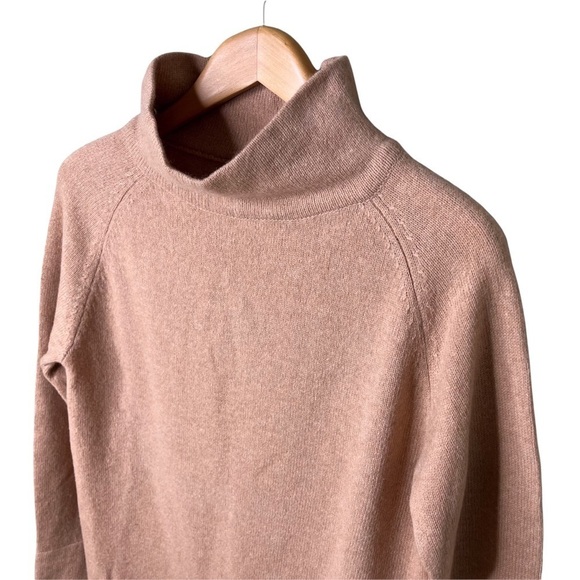 Zara Mock Neck Tunic Sweater Wool Long Sleeve Size Small Front Pockets - Picture 3 of 8